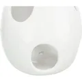 Ceramiczny pojemnik wiszący na materiał do gniazdowania, 10,5×10,5×15 cm, kolor biały