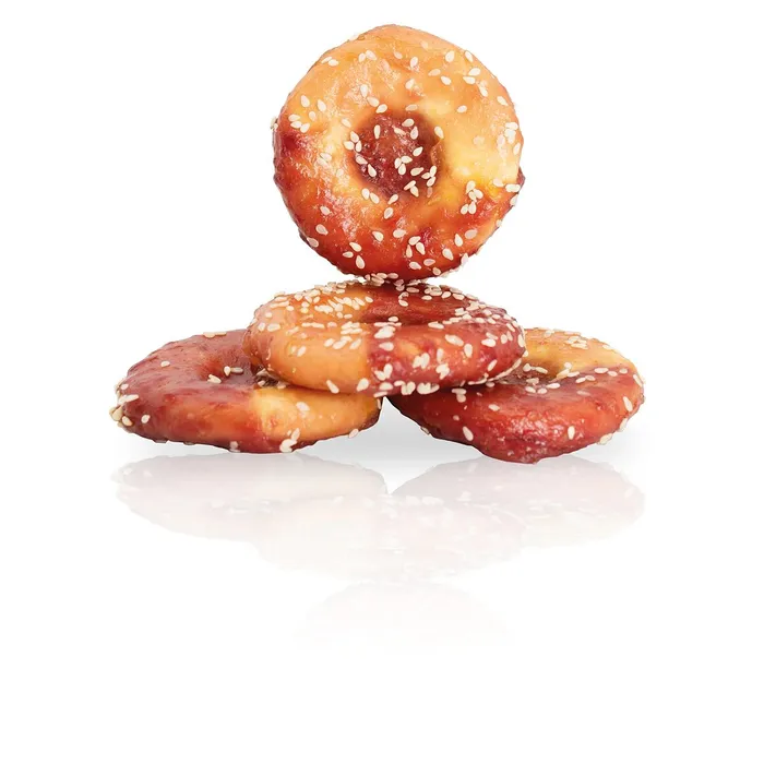 Główne zdjęcie produktu KIDDOG BUFFET jehněčí a kuřecí bagel o 7,5 cm/ 34-36 g [1ks]