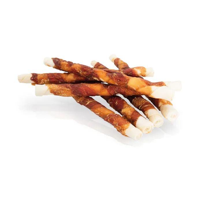 Główne zdjęcie produktu KIDDOG BUFFET kachní a kuřecí masíčko na buvolí tyči 2cm/26 cm [1ks]