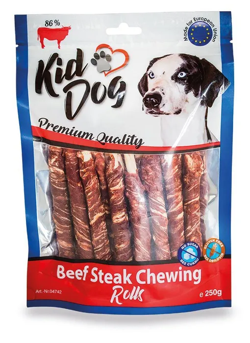 Główne zdjęcie produktu KIDDOG hovězí steak na buvolí tyčince - 8 mm/12 cm 250 g