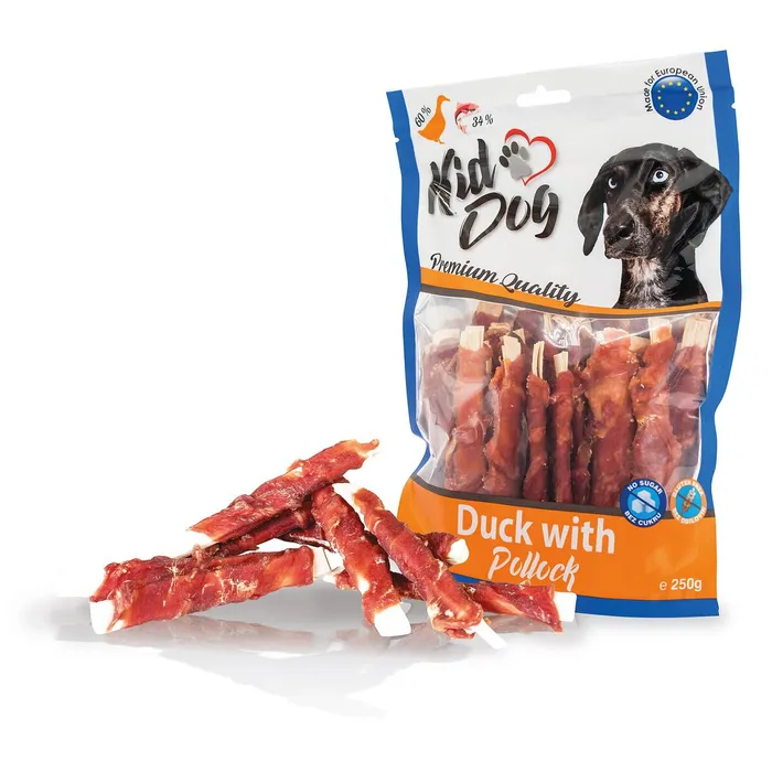 Główne zdjęcie produktu KIDDOG kachní masíčko na plátku z tresky 250 g