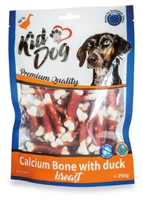 KIDDOG pierś z kaczki w kostce wapniowej 250 g
