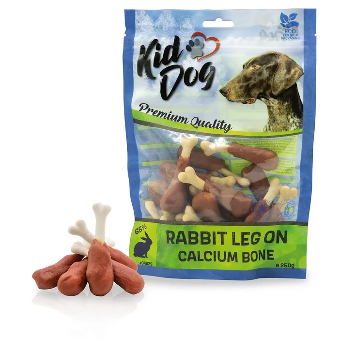 Główne zdjęcie produktu KIDDOG králičí maso na kalciové kostičce 250 g