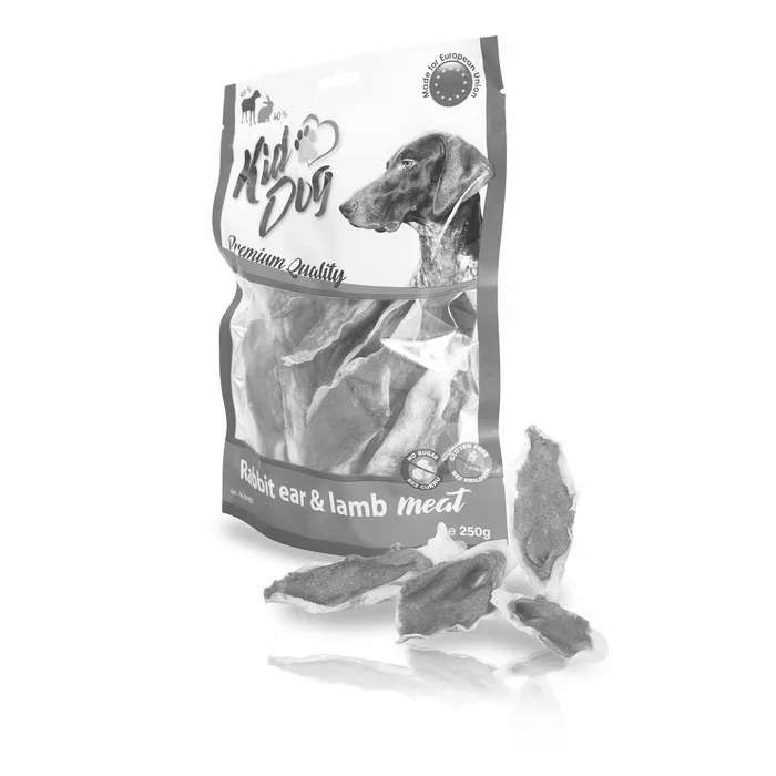 Główne zdjęcie produktu KIDDOG králičí ucho plněné jehněčím masíčkem 250 g