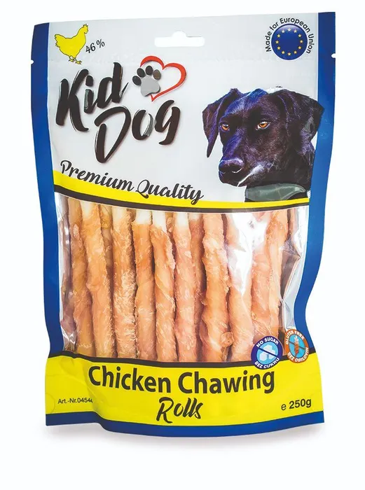 Główne zdjęcie produktu KIDDOG kuřecí masíčko na buvolí tyčince - 8 mm/12 cm 250 g