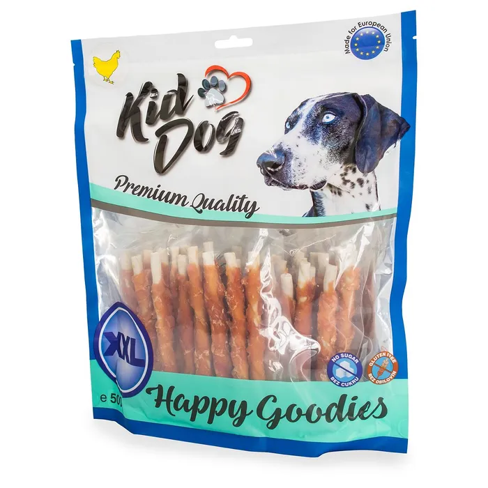 Główne zdjęcie produktu KIDDOG kuřecí masíčko na buvolí tyčince - 8 mm/12 cm 500 g