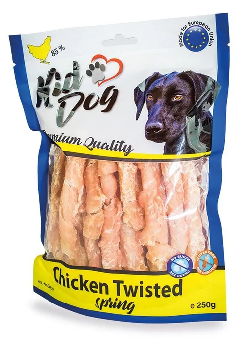 Główne zdjęcie produktu KIDDOG kuřecí prsa ve spirále, měkké masíčko 250 g
