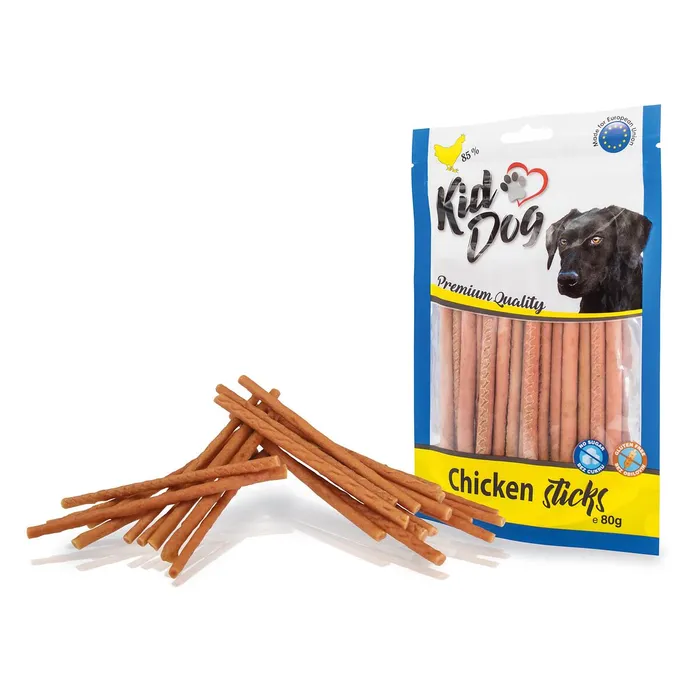 Główne zdjęcie produktu KIDDOG kuřecí tyčinky extra tenké 80 g
