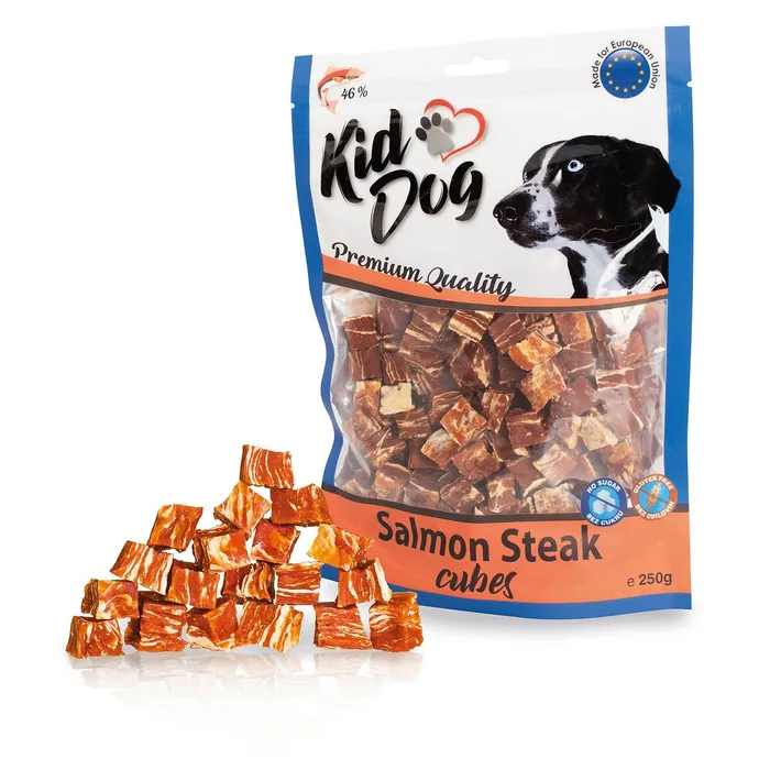 Główne zdjęcie produktu KIDDOG lososový steak v kostce 250 g