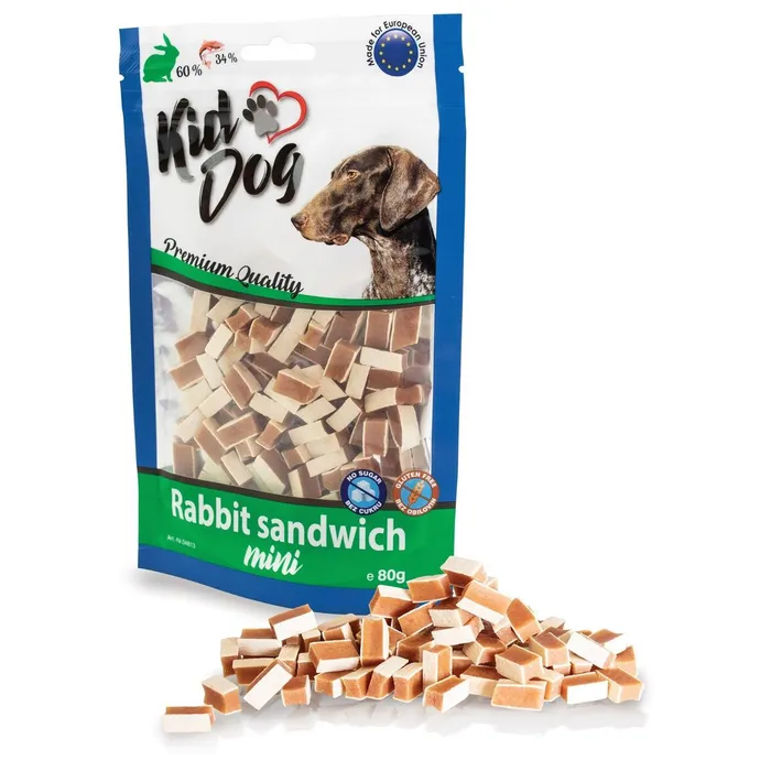 Główne zdjęcie produktu KIDDOG MINI králičí sendvič 80 g