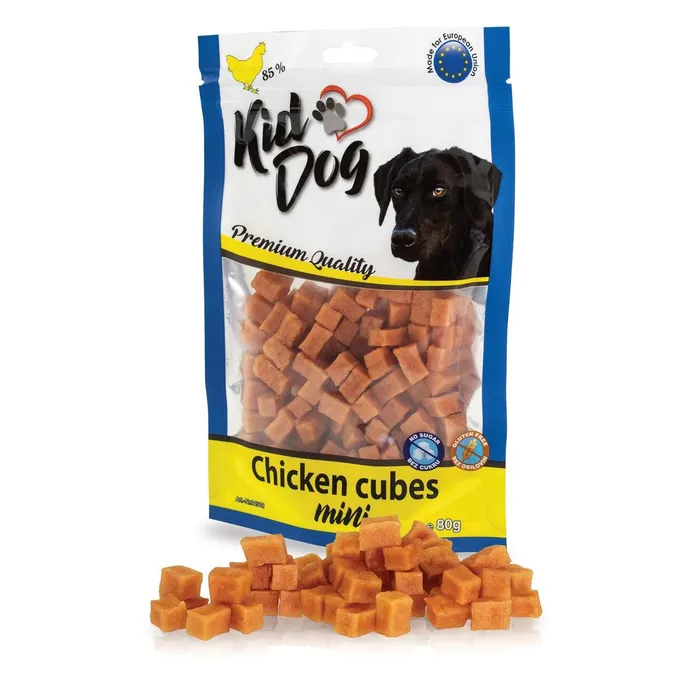 Główne zdjęcie produktu KIDDOG MINI kuřecí kostičky 80 g