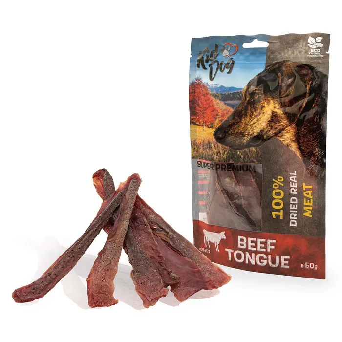 Główne zdjęcie produktu KIDDOG SUPER PREMIUM 100% hovězí jazyk, tenké plátky 50 g