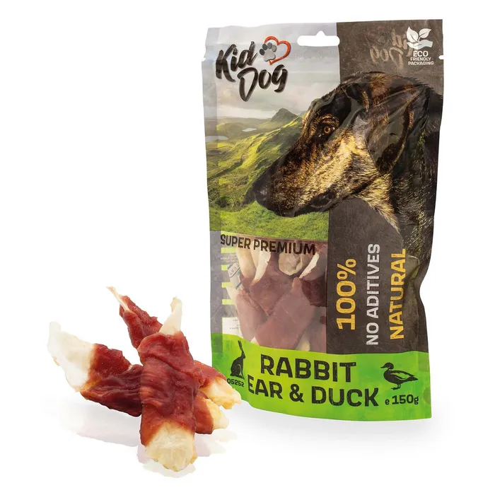 Główne zdjęcie produktu KIDDOG SUPER PREMIUM 100% kachní prsa na králičím uchu 150 g