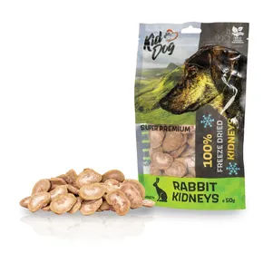 KIDDOG SUPER PREMIUM 100% liofilizowane nerki królicze 50 g