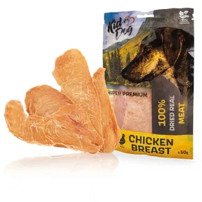 KIDDOG SUPER PREMIUM 100% piersi z kurczaka, cienkie plasterki 50 g