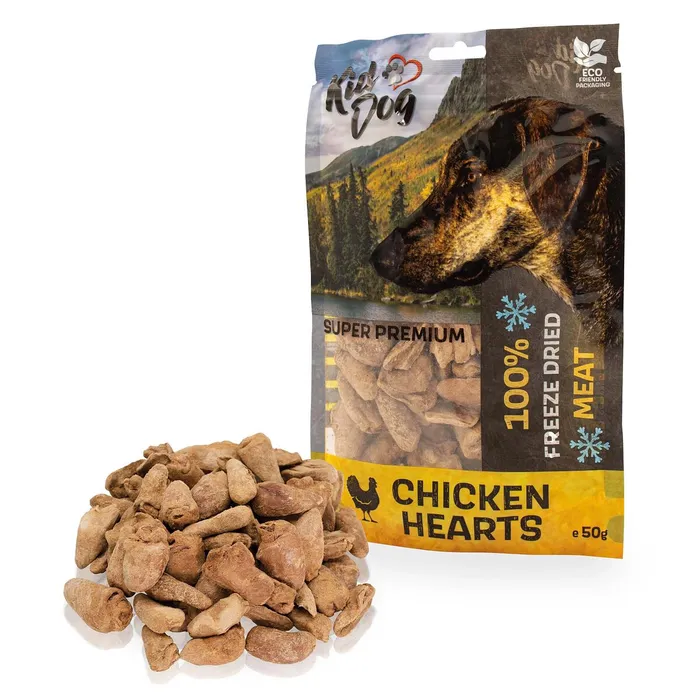 Główne zdjęcie produktu KIDDOG SUPER PREMIUM 100% kuřecí srdíčka sušená mrazem 50 g