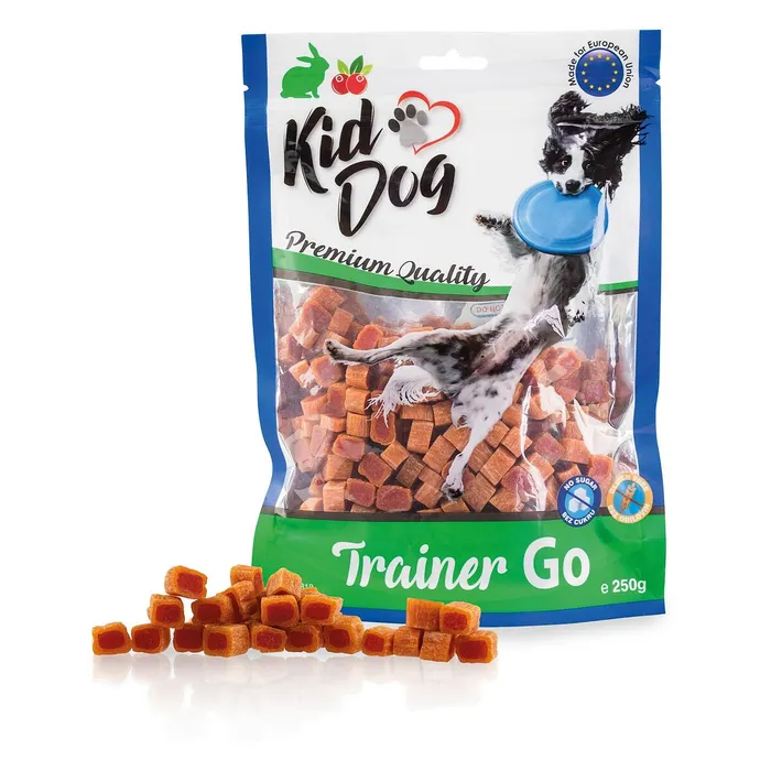 Główne zdjęcie produktu KIDDOG TRAINER GO mini kostičky s králíkem a brusinkami 250 g