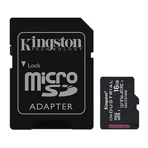 Kingston karta pamięci Industrial C10, 16GB, micro SDHC, SDCIT2/16GB, UHS-I U3 (Class 10), V30, A1, pSLC karta + adapter
