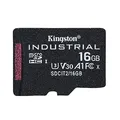 Następne zdjęcie produktu Kingston karta pamięci Industrial C10, 16GB, micro SDHC, SDCIT2/16GB, UHS-I U3 (Class 10), V30, A1, pSLC karta + adapter