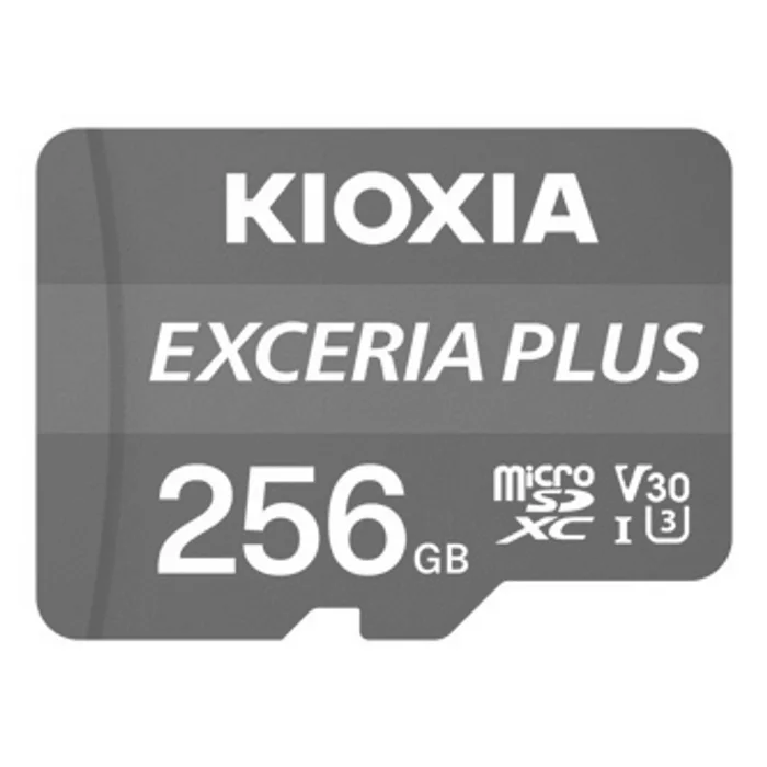Główne zdjęcie produktu Kioxia Paměťová karta Exceria Plus (M303), 256GB, microSDXC, LMPL1M256GG2, UHS-I U3 (Clas