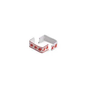 Zamknięcia clipband (PAP/FE) czerwono/biała 33 x 8 mm [1000 szt]