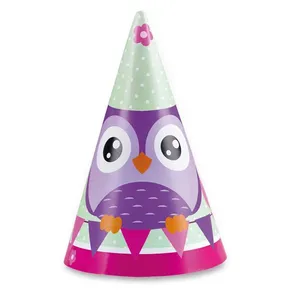Kloboučky Happy Owl 8 ks