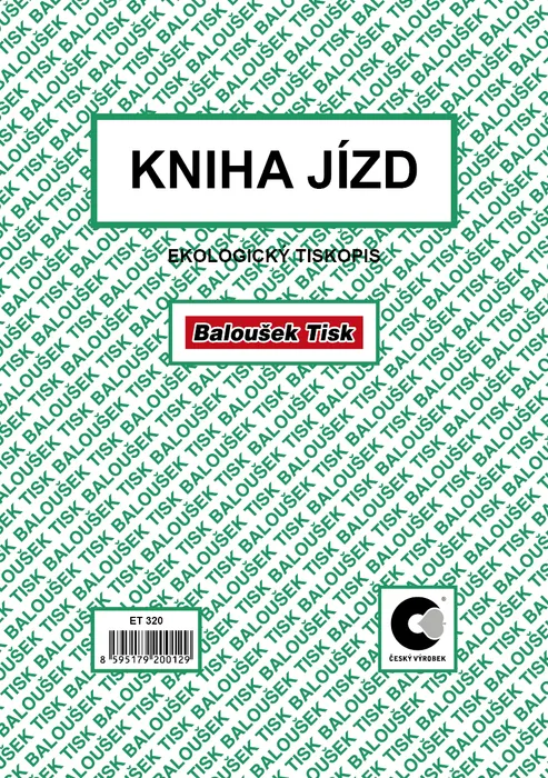 Główne zdjęcie produktu Kniha jízd maxi osobním a firemním vozidlem A5 52 stran ET320