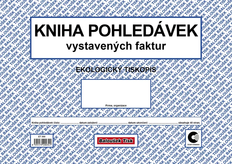 Główne zdjęcie produktu Kniha pohledávek vystavených faktur ET350