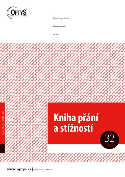 Główne zdjęcie produktu Kniha přání a stížností A4 1256