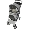 Następne zdjęcie produktu Wózek dla psa BUGGY, szybkoskładany, 47 x 100 x 80 cm, nośność do 15 kg, szary