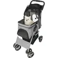 Wózek dla psa BUGGY, szybkoskładany, 47 x 100 x 80 cm, nośność do 15 kg, szary