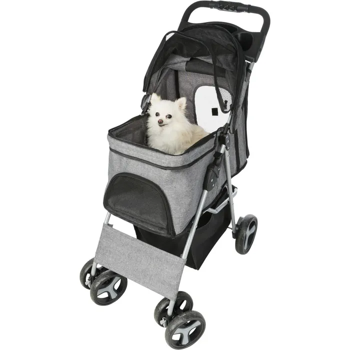 Główne zdjęcie produktu Kočárek pro psy BUGGY, rychlosklápěcí, 47 x 100 x 80cm, nosnost do 15 kg, šedá