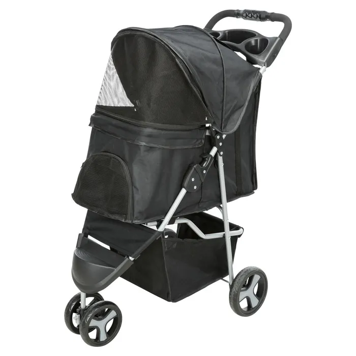 Główne zdjęcie produktu Kočárek s funkcí rychlého skládání 47x100x80cm, do 11kg, černý