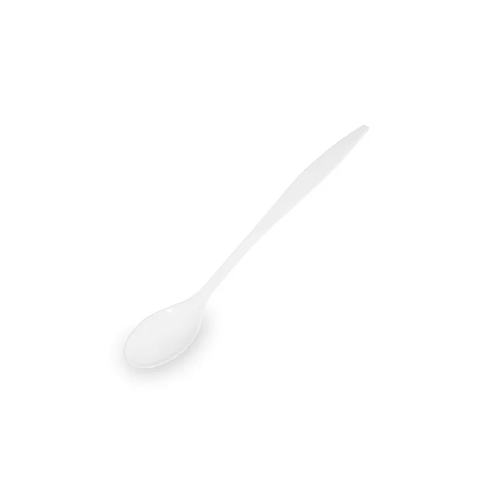 Główne zdjęcie produktu Koktejlová lžička bílá 21 cm [100 ks]