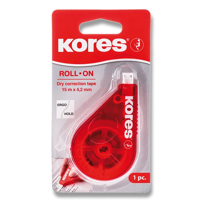 Główne zdjęcie produktu Korekční strojek KORES Roll-On 4,2 mm × 15 m [1 ks]