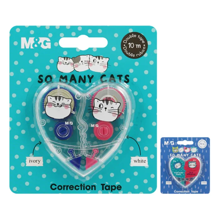Główne zdjęcie produktu Korektor páska M&G So Many Cats! /5 mm x 10 m/, sada 2 ks