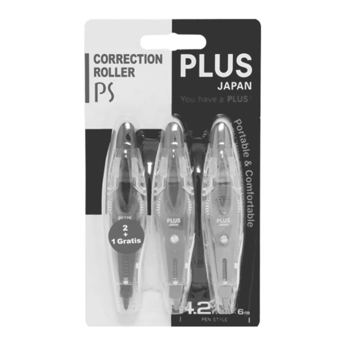 Główne zdjęcie produktu Korektor páska PLUS PS WH-034M-3P /4,2 mm x 6 m/ 2+1 ZDARMA