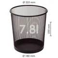 Następne zdjęcie produktu Kosz na śmieci druciany, czarny, 7,8l