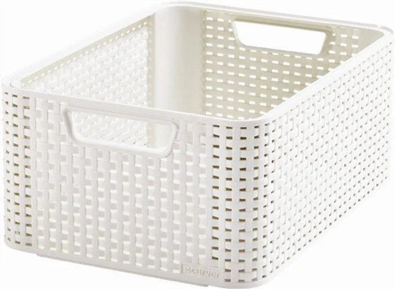 Główne zdjęcie produktu Košík, umělý ratan, 18 l, krémový, CURVER