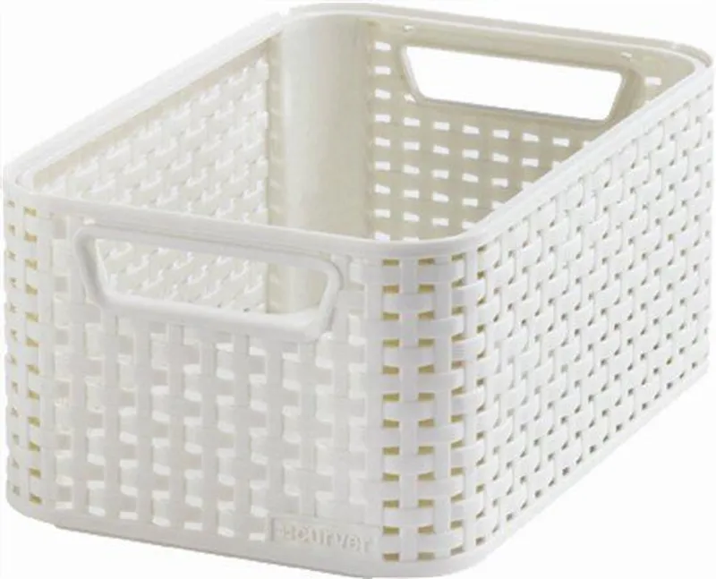 Główne zdjęcie produktu Košík, umělý ratan, 7 l, krémový, CURVER