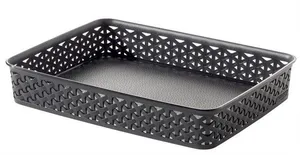 Koszyk, sztuczny rattan, A5, czarny, CURVER "My Style"