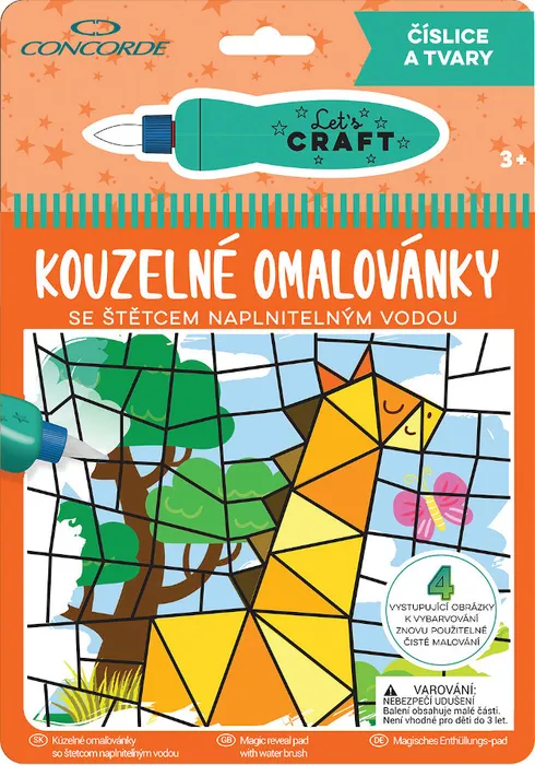 Główne zdjęcie produktu Kouzelné omalovánky CONCORDE, Číslice a tvary