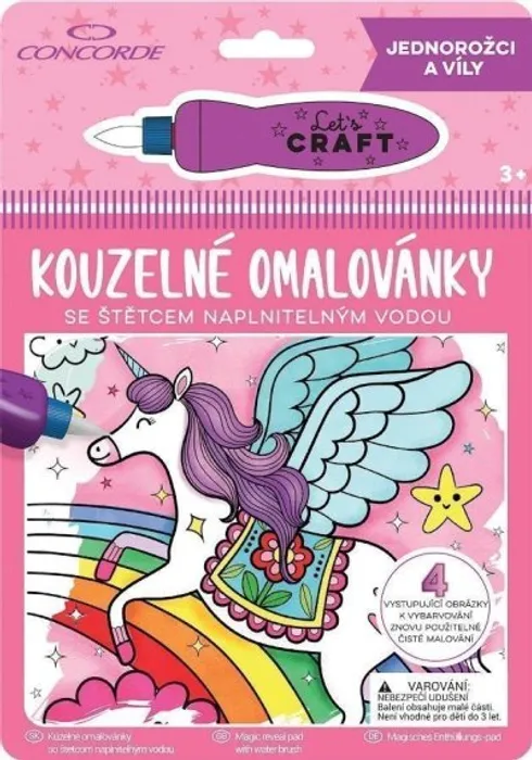 Główne zdjęcie produktu Kouzelné omalovánky CONCORDE, Jednorožci a víly