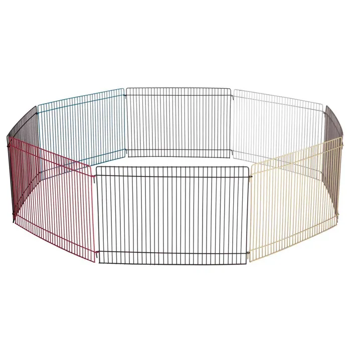 Główne zdjęcie produktu Kovová ohrádka, barvená pro malé hlodavce 8 dílů 34 x 23 cm, o 86 cm