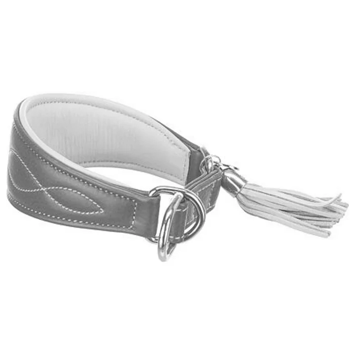 Główne zdjęcie produktu Kožený obojek ACTIVE Comfort pro chrty - petrolejová/žlutá XS:21-26cm/40mm