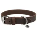 Obroża skórzana RUSTIC - ciemny brąz M-L: 42-48cm/25mm