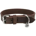 Obroża skórzana RUSTIC - ciemny brąz M-L: 42-48cm/25mm