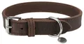 Obroża skórzana RUSTIC - ciemny brąz M-L: 42-48cm/25mm