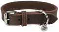 Obroża skórzana RUSTIC - ciemny brąz S-M: 34-40cm/25mm