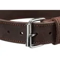 Obroża skórzana RUSTIC - ciemny brąz S-M: 34-40cm/25mm